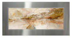 Alubild Brown-Silver-Gold 50 x 100 cm