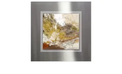 Alubild Brown-Silver-Gold 50 x 50 cm