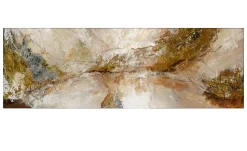 Alubild Brown-Silver-Gold 50 x 150 cm