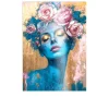 Alubild Flowers On Blue Face II 70 x 100 cm