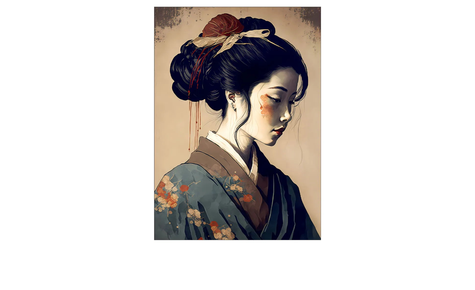 Alubild Geisha 70 x 100 cm