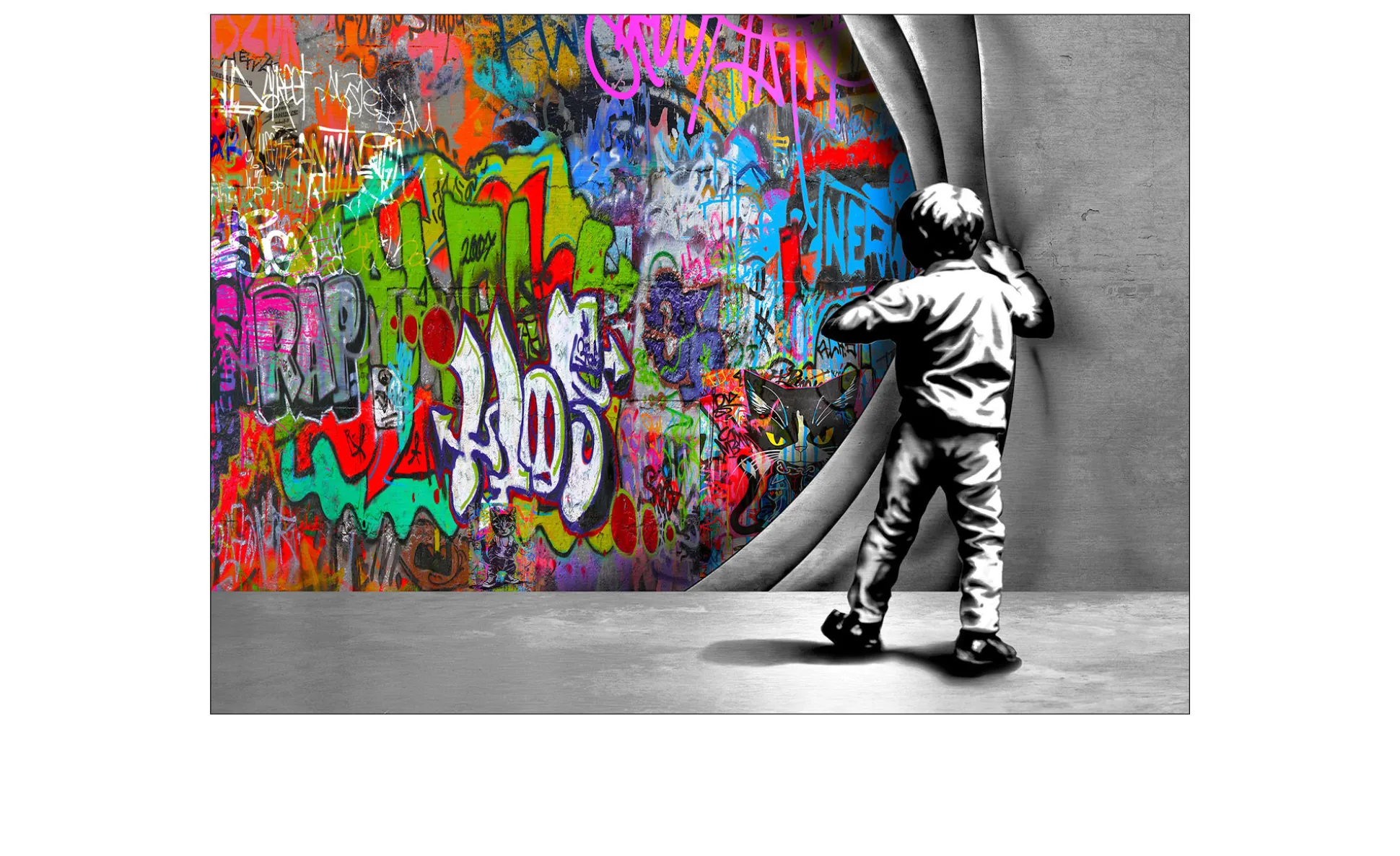 Alubild Graffiti Discovery 70 x 100 cm