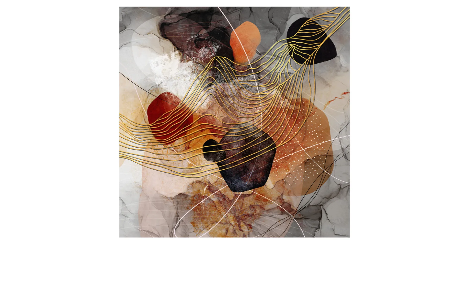 Alubild Lines and Shapes 50 x 50 cm