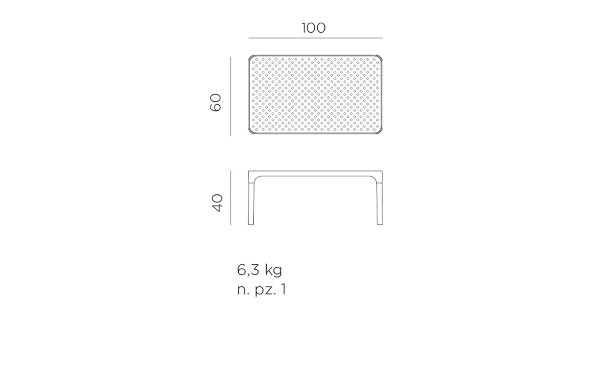 Couchtisch Net Table 100