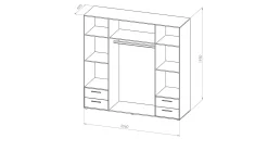 Drehtürenschrank Valderas