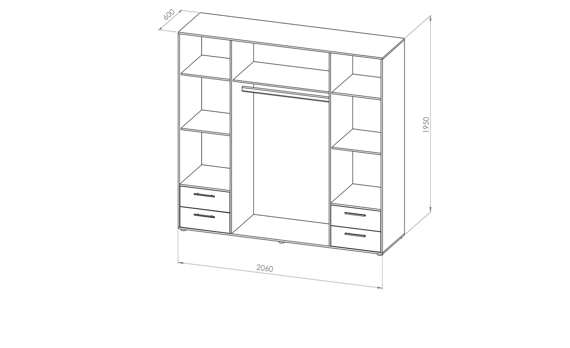 Drehtürenschrank Valderas