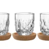 Espressoglas + Untersetzer Gocce 6-tlg. 40 ml