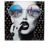 Gerahmtes Bild Cityview 120 x 120 cm