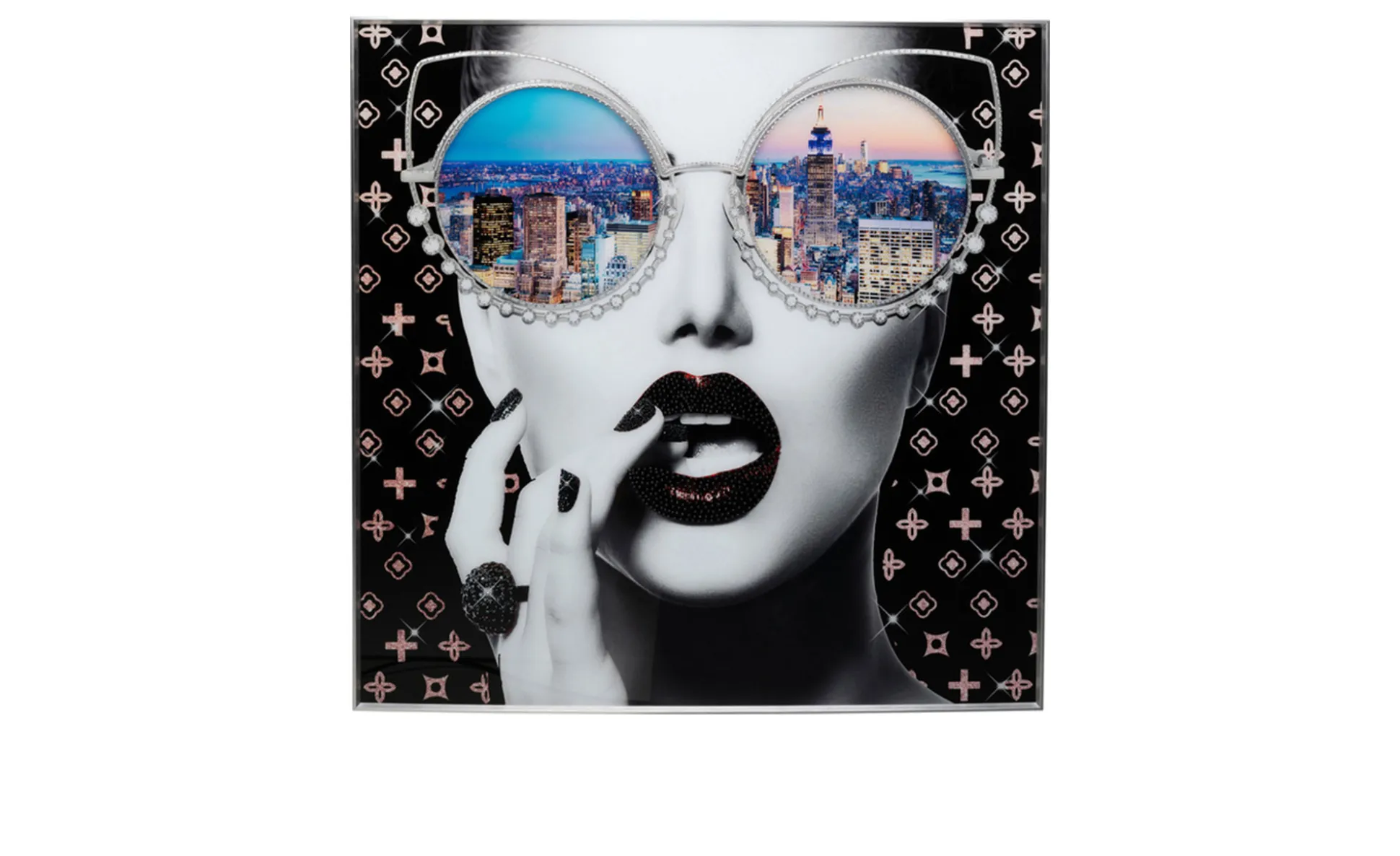 Gerahmtes Bild Cityview 120 x 120 cm