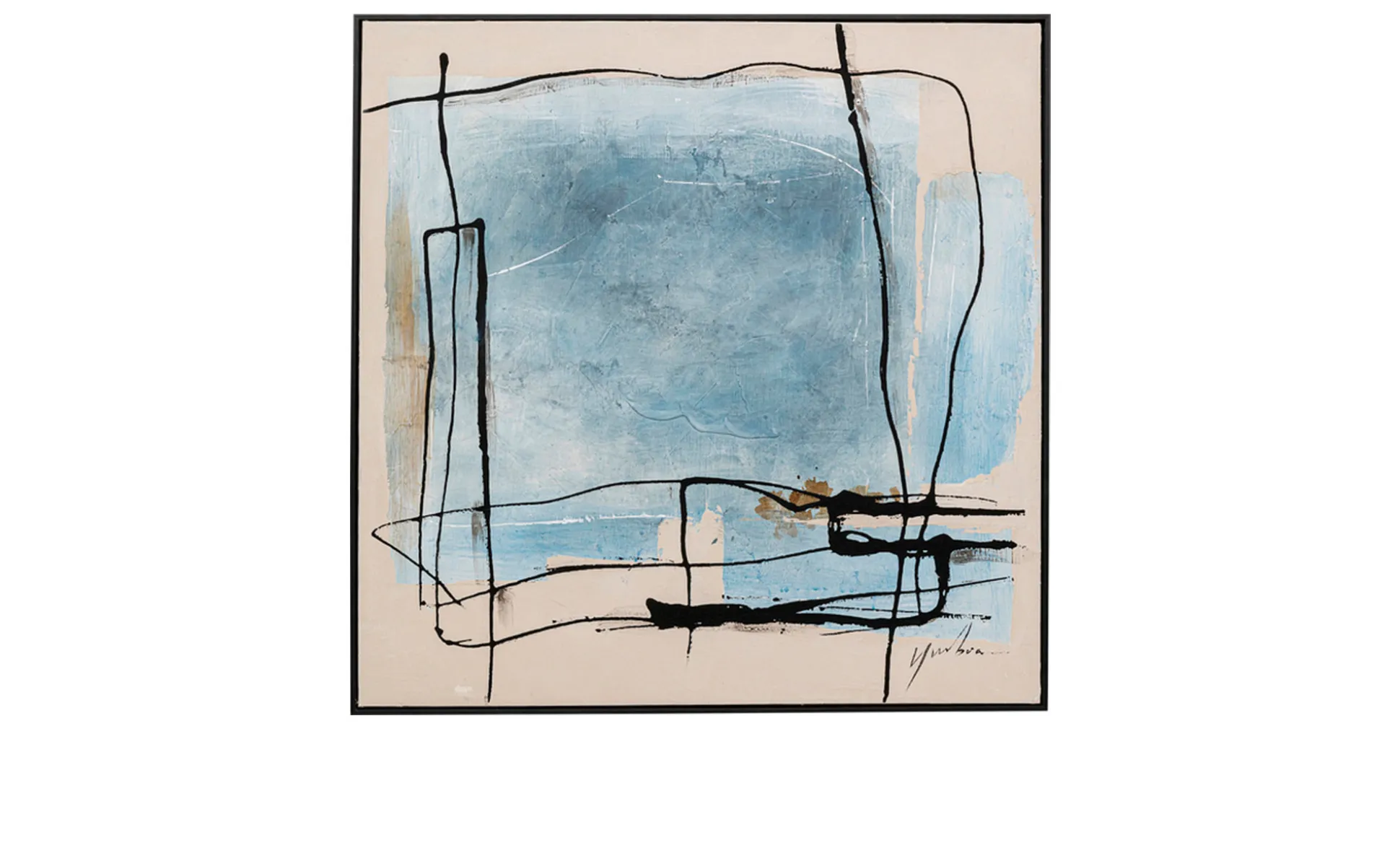Gerahmtes Bild Dust 100 x 100 cm