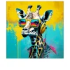 Glasbild Animals With Headphones II 20 x 20 cm