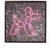 Glasbild Balloon Dog LED 80 x 80 cm