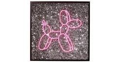 Glasbild Balloon Dog LED 80 x 80 cm