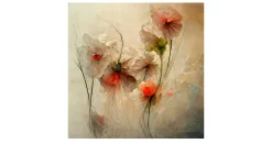 Glasbild Delicate Floral Structures II 30 x 30 cm