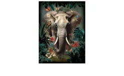 Glasbild Elephant in the Jungle 60 x 80 cm