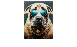 Glasbild Fashion Dog 60 x 80 cm