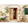 Glasbild Mediterranean House 30 x 80 cm