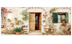 Glasbild Mediterranean House 30 x 80 cm
