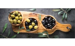 Glasbild Mediterrean Food I 50 x 125 cm