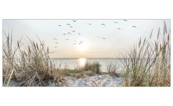 Glasbild Nordic Beach Atmosphere 50 x 125 cm