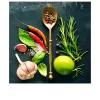 Glasbild Vintage Herbage 20 x 20 cm