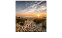 Glasbild Weg zum Strand 20 x 20 cm
