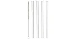 Glastrinkhalm-Set Ciao 4 tlg. 15 cm