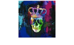 Handpainting Colourful Skull 100 x 100 cm