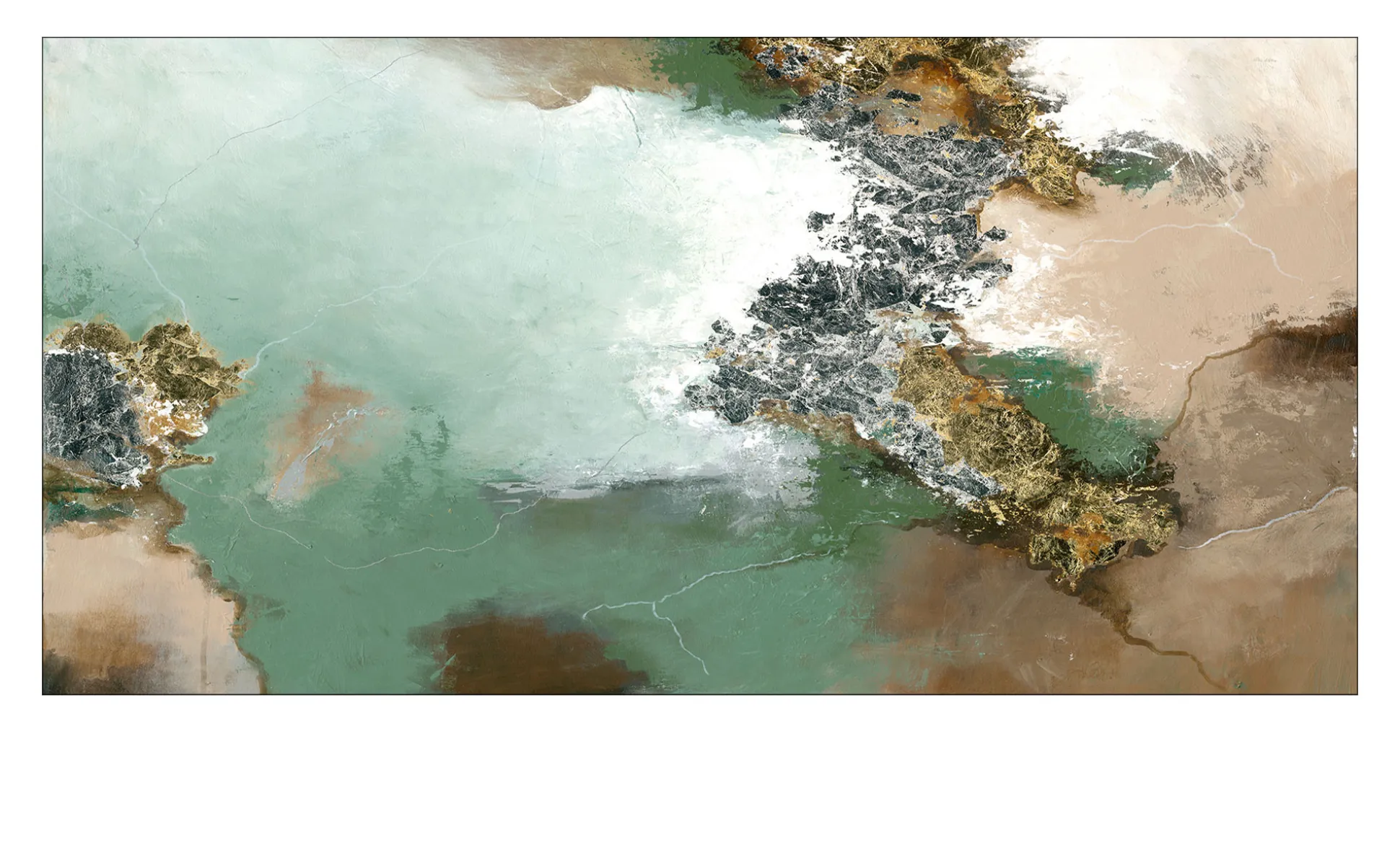 Handpainting Green Experiment 60 x 120 cm