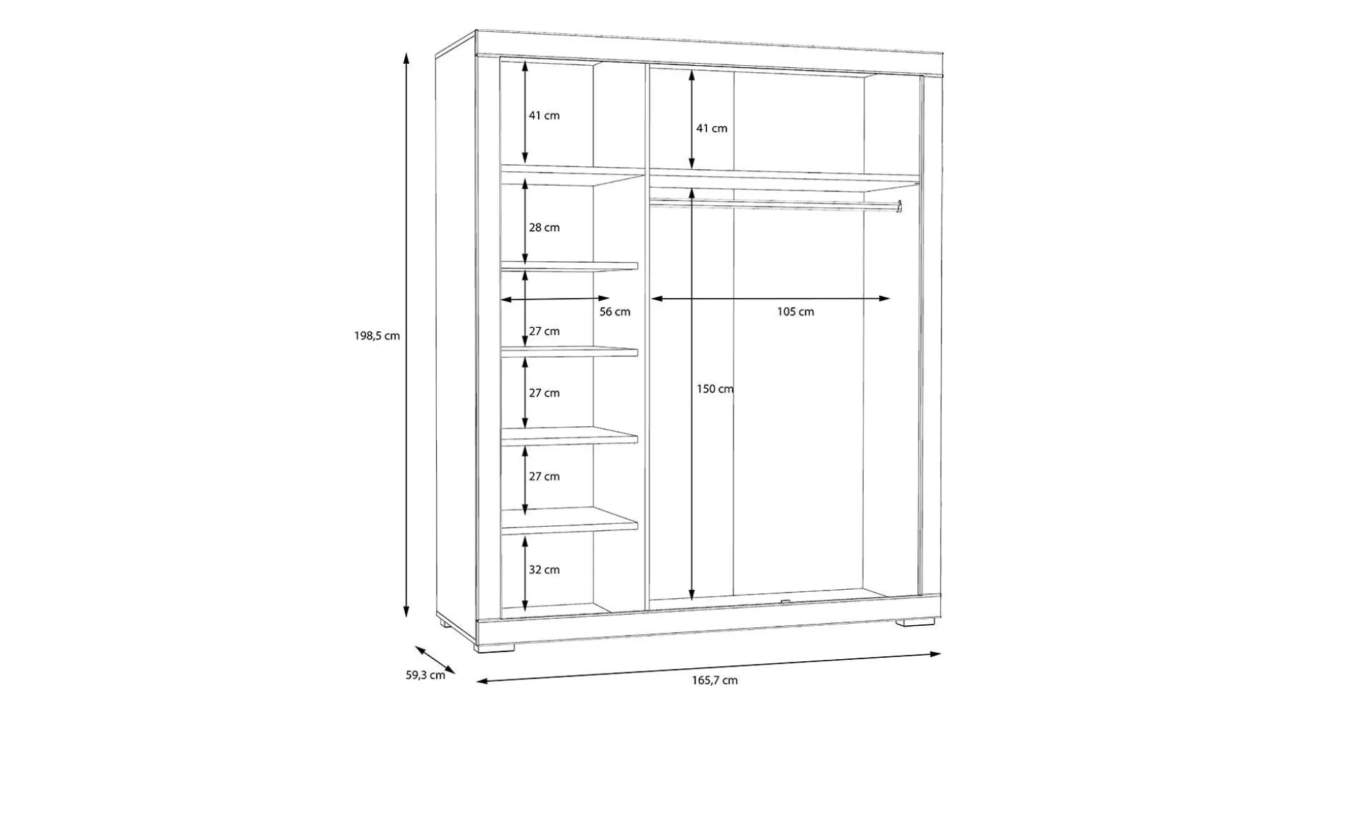 Kleiderschrank Sylt