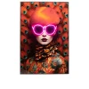 LED-Rahmenbild Fancy Red Lady 80 x 120 cm