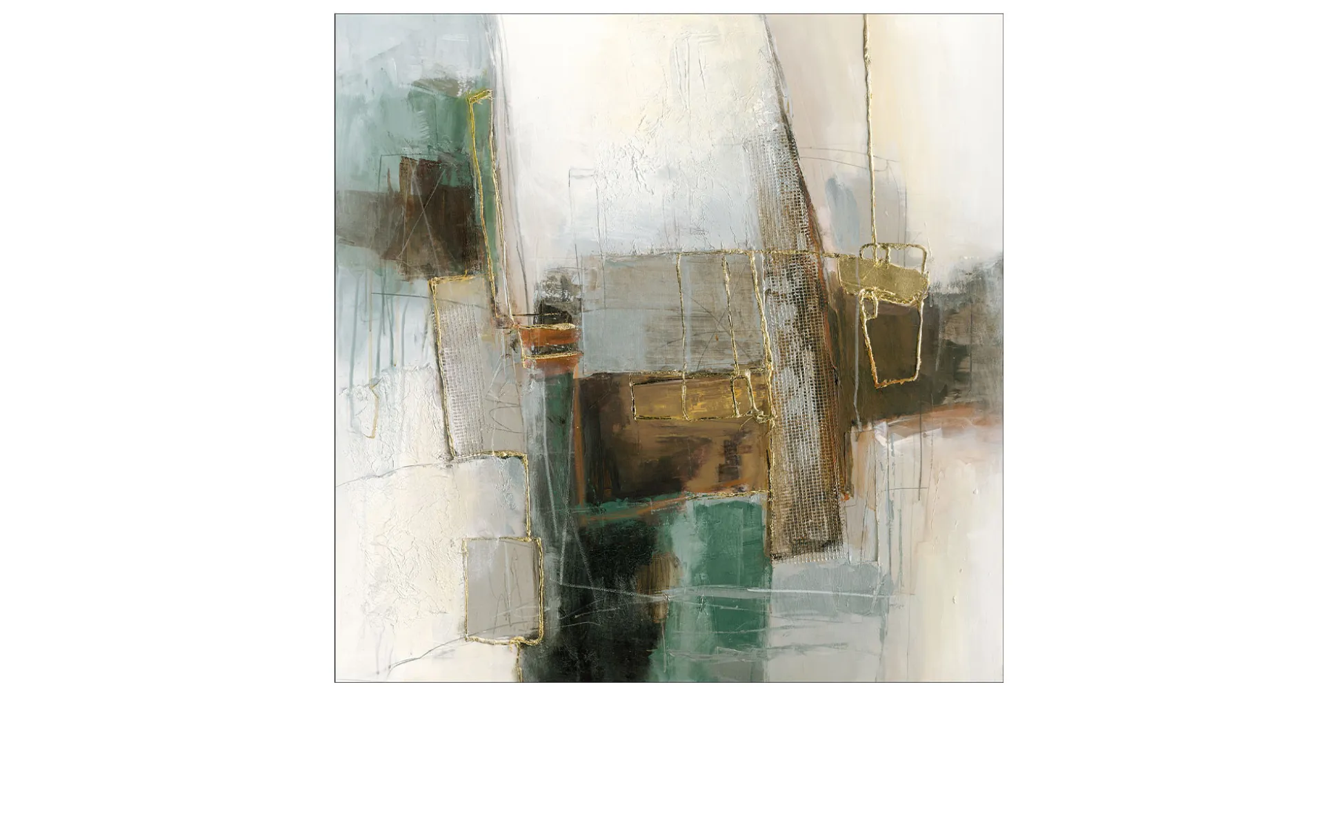 Leinwandbild Black And Green II 40 x 40 cm