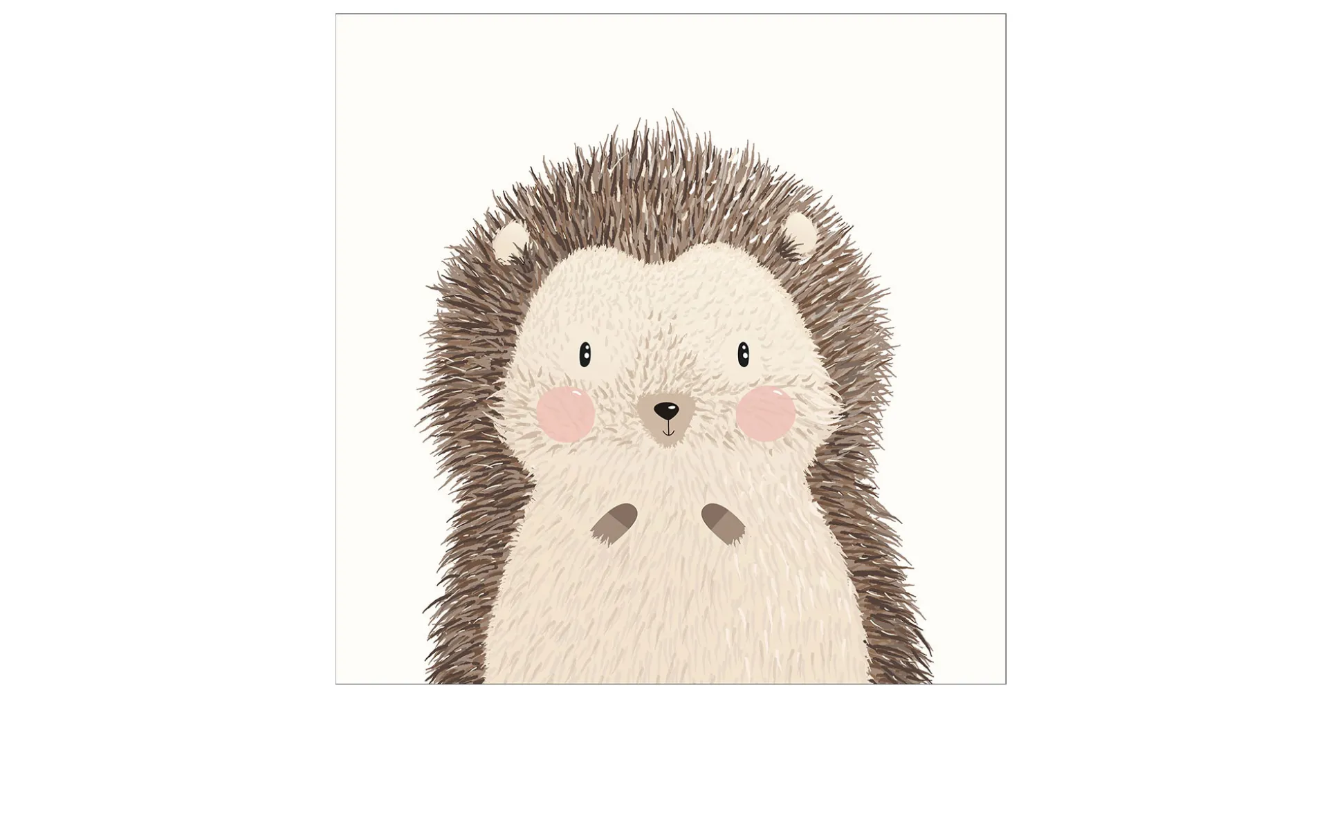 Leinwandbild Little Hedgehog 30 x 30 cm