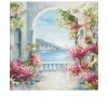 Leinwandbild Terrace On The Lake 40 x 40 cm