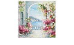 Leinwandbild Terrace On The Lake 40 x 40 cm