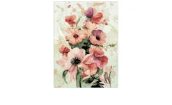 Leinwandbild Watercolor Flowers 60 x 80 cm