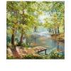 Leinwnadbild River In The Forest II 40 x 40 cm