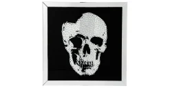 Rahmenbild Frame Mirror Skull 100 x 100 cm