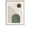 Rahmenbild Geometrical Green Art 33 x 43 cm