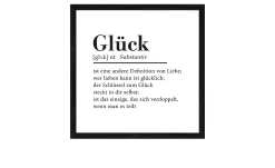 Rahmenbild Glück 33 x 33 cm