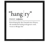 Rahmenbild Hangry 33 x 33 cm