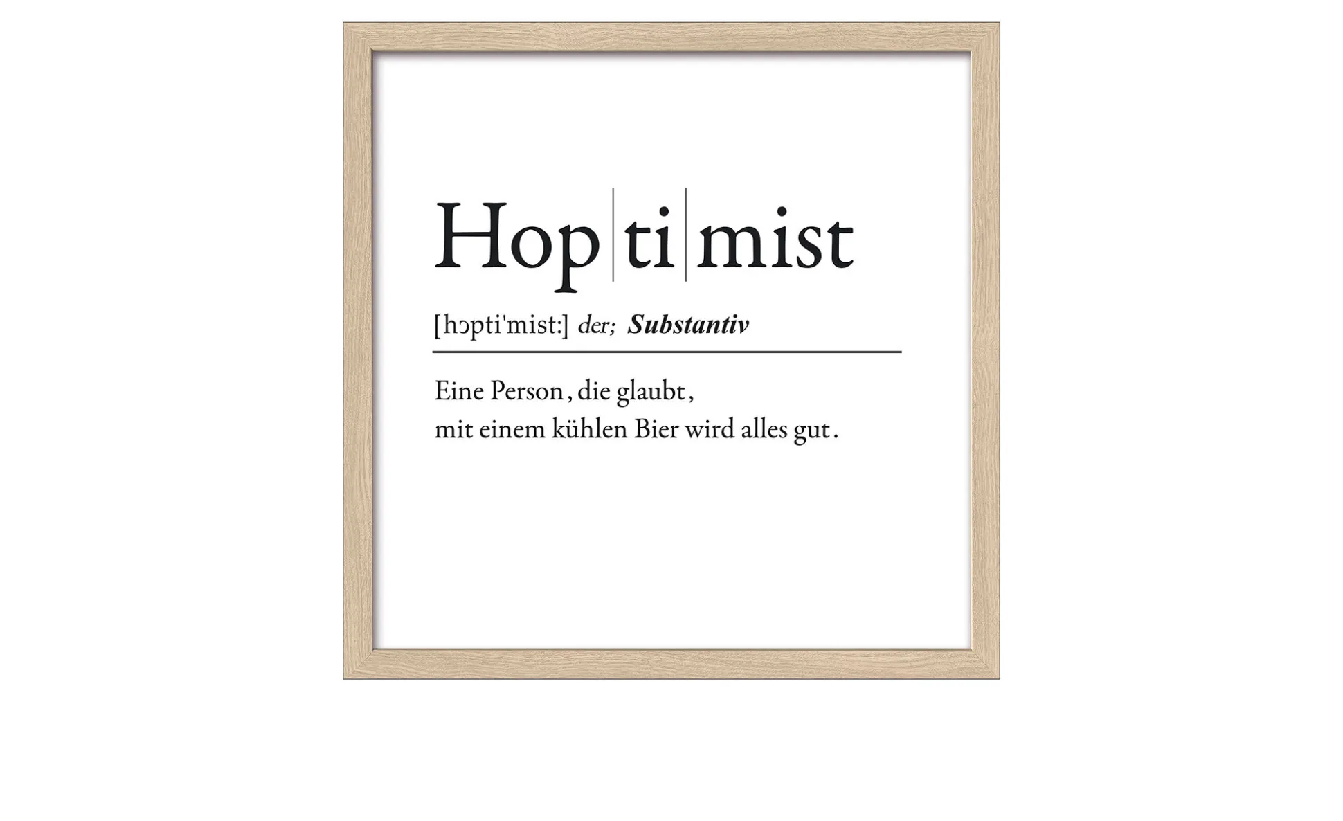 Rahmenbild Hopitmist 33 x 33 cm