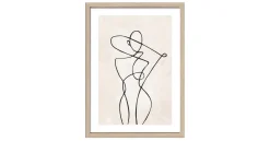 Rahmenbild Line Art Body 55 x 75 cm