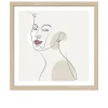 Rahmenbild Line-Art-Faces 33 x 33 cm