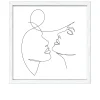 Rahmenbild Line-Art-Faces 33 x 33 cm