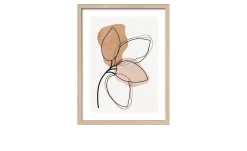 Rahmenbild Line-Art Leaves 33 x 43 cm