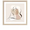 Rahmenbild Line Art Woman 33 x 33 cm