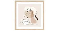 Rahmenbild Line Art Woman 33 x 33 cm