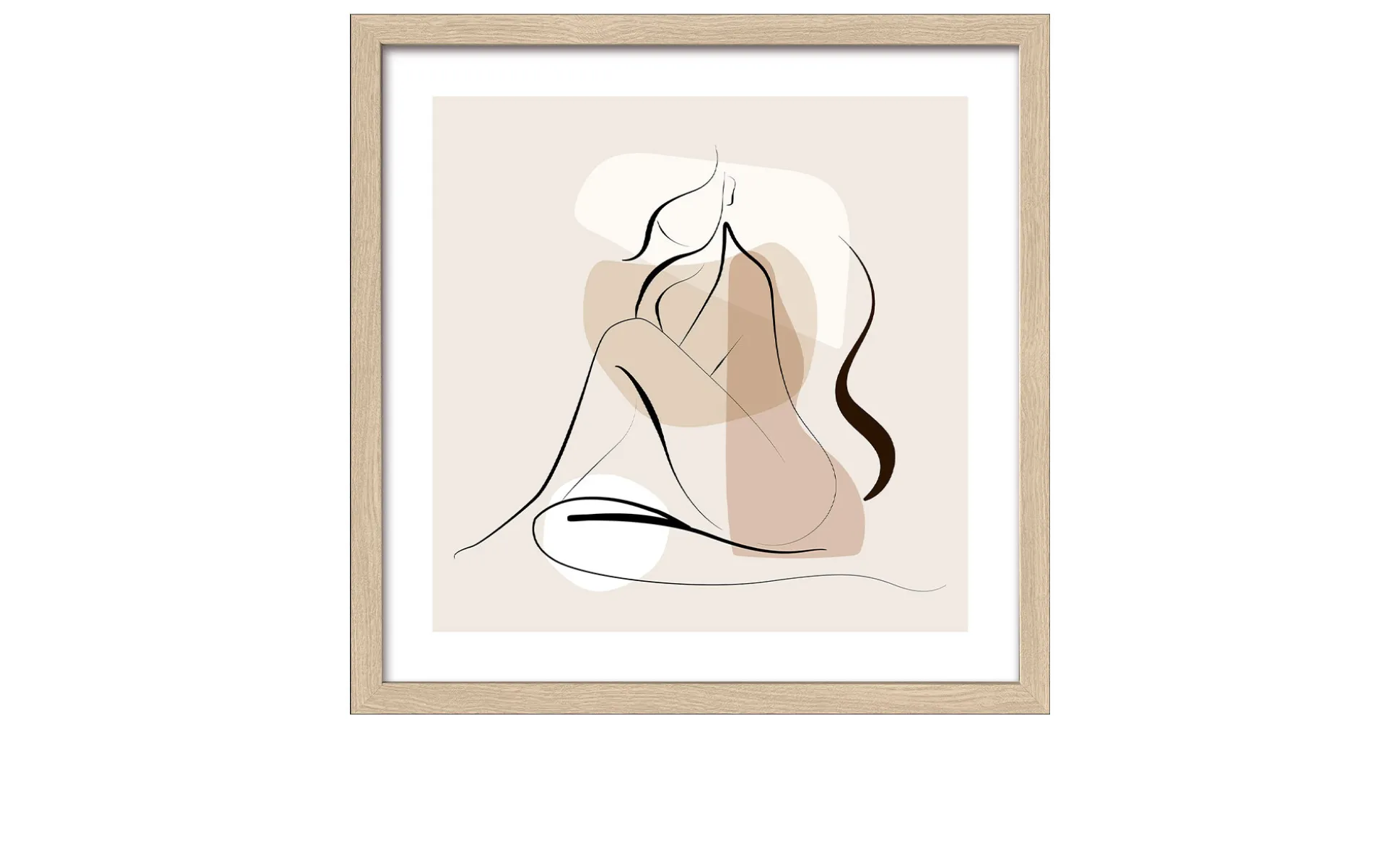 Rahmenbild Line Art Woman 33 x 33 cm
