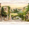 Rahmenbild Mediterranes Dorf 69 x 129 cm